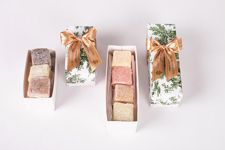 Caixa de brinde personalizada: 3 un. 3 sabores, 4 un. 4 sabores